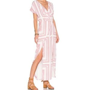 Lovers + Friends White & Red Twilight Maxi Dress